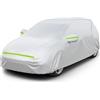 Favoto Telo Copriauto Impermeabile Esterno - Copertura Auto Compatibile con Fiat Panda in PEVA+Cotone con Cerniera Anti UV Sole Vento Polvere Acqua Neve Freddo 375x165x155cm per Berlina 2 Volumi