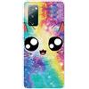 MUTOUREN Cover per Samsung Galaxy S20 FE 4G/5G Custodia in Silicone TPU Trasparenti Ultra Sottile Antigraffio Antiurto Protettivo Case con Pellicola Proteggi Schermo, Cielo Stellato e Simpatico Gatto