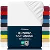 Flowen Lenzuola con Angoli 140x200 cm Bianco in Microfibra di Poliestere per Letto a Una Piazza e Mezza con Materasso fino a 30cm Tessuto Anti-Acaro e Ipoallergenico Morbido e Lavabile in Lavatrice