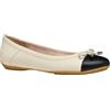 Geox D Charlene C, Ballerina Donna, Papyrus/Black, 41 EU