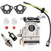 AMZSKU Carburatore decespugliatore 52cc 49cc 43cc Kit Carbu con guarnizione, tubo, candela e filtro benzina