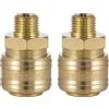 Poppstar Attacchi Rapidi per Aria Compressa DN 7,2 con Filettatura Esterna da 1/4 Pollice, Set da 2 Pezzi