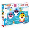 Clementoni - 28519 - Supercolor Puzzle - Baby Shark - 24 maxi pezzi - Made in Italy - puzzle bambini 3 anni+