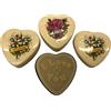 3 CANDELE IN LATTA A CUORE VINTAGE BY KANDELL ENGLAND 2 JASMINE 1 ROSE CM 9,5