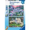 Ravensburger - Puzzle 2x300 Pezzi Unicorni | Puzzle 9 Anni In Su | Puzzle Bambini Da 300 Pezzi In Regalo | Regalo Bambino 9 Anni 49 X 36 Cm | Puzzles Ravensburger