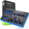 HASKYY Set di adattatori per avvitatore a percussione, giunto a croce, 17 pezzi, per bussola, 1/4, 3/8, 1/2, 3/4