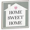 Declea Decorazione in Legno Tavoletta Home Sweet Home - Forme in Legno realizzate a Mano Un Idea Originale per Decorare la casa, da Appendere o da appoggio