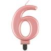 Beauty&Charm Godan Candela in legno 6, oro rosa metallizzato, altezza 8 cm