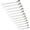 Hazet 606N/12 Serie di Chiavi Combinate a Forchetta/Ad Anello con Cricchetto, Argento, Numero Utensili 12