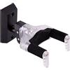 H Hercules Hercules - Supporto da parete per chitarra, modello PLEXI AGS Plus, corto, con base in legno, edizione 20Y