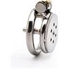 Kutocesy Piatto Chastity Cage Uomo Sissy Small Gabbia Pene Metallo Bdsm Cintura Castità Maschile Per Giochi Erotitici Sexy Per Coppie (45mm/1.77in,Metal)
