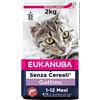 EUKANUBA Grain Free - Crocchette per gattini con salmone, 2 kg | Cibo secco premium per gattini | Alimento senza cereali | Ricco di salmone
