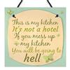 RED OCEAN Targa da cucina in stile shabby chic con scritta This Is My Kitchen, idea regalo vintage e retrò