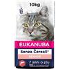 EUKANUBA Grain Free cibo secco per gatti anziani, ricco di salmone 10kg