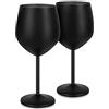 Livole Calici da cocktail in acciaio inox, calici da vino rosso con manico, calici da vino indistruttibili, calici da spumante da 550ml 18Oz, set di calici da champagne per feste, picnic, camping