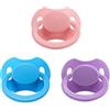 LittleForBig Bigshield Generazione-II Adulti Dimensioni Ciuccio 3 Paci Pack - Rosa/Blu/Viola