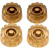 Musiclily Pro Imperial Inch Size Manopole Knurled Speed Knobs per Chitarra Elettrica Les Paul Style USA, Oro(Set di 4)