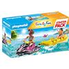 PLAYMOBIL Family Fun 70906 Starter Pack Moto d'Acqua con Banana Boat, Galleggiante, Giocattoli per Bambini dai 4 Anni
