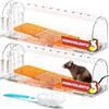 TAKRINK Trappole per Topi Umane 2-Pack Riutilizzabili per Catturare e Rilasciare, Senza Uccidere, per Piccoli Roditori, Arvicole, Criceti e Talpe, Adatte per Casa Hotel Giardino Garage