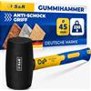 S&R Martello Gomma Nero 230 gr - 45 mm. Martello di Gomma Naturale Professionale per Campeggio e Piastrelle Antivibrazioni e Antimacchie. Attrezzi Piastrellista.