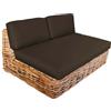 DecHome Divano da Esterno in Rattan Componibile con Cuscini 105x185x65 cm colore Marrone - WI806906-NAT