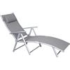 Brixo Lettino Prendisole Mare Professionale Spiaggia Giardino Charme in Alluminio colore Grigio - CHARME