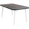 DecHome Tavolo da Giardino in Alluminio Rettangolare effetto Legno 160x90x75 cm colore Bianco Grigio - WI806868-GREY