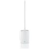 kela Scopinocon contenitore 44,5 cm MONO, scopino con testina sostituibile, set scopino WC, ceramica, manico in plastica, bianco