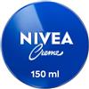 NIVEA Creme Crema multiuso 4 x 150 ml, Crema NIVEA classica a base di Eucerit, Glicerina e Pantenolo, Crema corpo, viso e mani dermatologicamente testata per tutta la famiglia