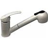 vetrine inrete Vetrineinrete® Rubinetto per lavello da cucina a canna bassa miscelatore per lavandino orientabile con doccetta estraibile fragranite B15
