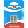 POINT DE MIRE Temperamatite in metallo, 2 usi, cancelleria, forniture scolastiche