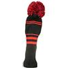 Longridge Coprire la testa del driver da golf Longridge Pom Pom - Nero/Rosso