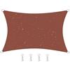 HOMPER Parasole a vela parasole vele baldacchino efficace 95% UV Block, tessuto Oxford, per patio, balcone, prato, giardino, feste, attività all'aperto (2x3 cm, rosso ruggine)