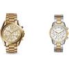 Michael Kors Orologio Bradshaw Donna, movimento cronografo, cassa in acciaio inossidabile dorata da 43 mm, MK5605 & Orologio Ritz Donna, movimento cronografo al quarzo, cassa 37 mm in acciaio