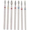 BORDSTRACT 7pcs trapano per lima per unghie in metallo duro, punte per lucidatura multifunzionali, punte per trapano per manicure per nail art(NO.04)