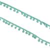 Craftelier - Nastro con pompon per decorare progetti di artigianato e scrapbooking | Realizzato in poliestere | Larghezza 12 mm (0,47) e Lunghezza 2 m (78,74) - Colore blu turchese