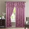 Elegant Comfort Aurora Jacquard - Set di 2 tende effetto jacquard con mantovana, 137,2 x 213,4 cm, lilla
