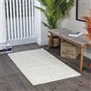 Livabliss Tappeto Shaggy Home Ampio Tappeto Salotto Moderno, Sala da Pranzo, Morbido Tappeti Shaggy per Camera da Letto, Motivo Astratto Berbero Peloso, leggera da Pulire, 80x150 cm Bianco