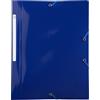 Exacompta - Rif. 55112E - 1 camicia elastica Bee Blue - tasca a 3 alette - in polipropilene riciclato - dimensioni 24 x 32 cm per documenti in formato A4 - colore blu navy