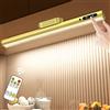 Hapfish Lampada da Scrivania Senza Fili, 4000mAh Lampada da Tavolo Magnetica Ricaricabile, Luce LED Sottopensile con Telecomando, per Cucina, Specchio Bagno, Muro, Armadio, Mensola, Monitor, Parete