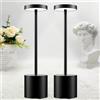 Hapfish Lampada da Tavolo Senza Fili LED,2 Pezzi 5000mAh Ricaricabile USB,Comodino | Lampada a Batteria USB,Luce a Batteria Dimmerabile,3 Modalità di Colore,per Scrivania Esterno Tavola Ristorante(Nero)
