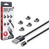 Armor3 M07476-BK - Set di cavi di ricarica magnetici universali per tipo C/Micro per Nintendo Switch®/PS4®/Xbox One®/Android® (6 pezzi) (nero)