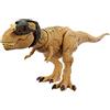 Mattel Jurassic World - T-Rex Caccia e Divora, dinosauro action figure con azione d'attacco doppio morso, suoni e attrezzatura di tracciamento, giocattolo per bambini, 4+ anni, HNT62