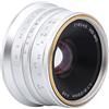 Sxhlseller Obiettivo con Messa a Fuoco Manuale F1.8 da 25 Mm per Fotocamere con Attacco Sony E/Canon EOS‑M/Fuji FX / M4/3, Obiettivo con Messa a Fuoco Manuale per Fotografia, (Montatura Fuji FX)