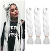 Gairyan Extension per Treccine Africane Extension Capelli Finti per Treccine Afro 60cm Ombre Kanekalon Treccia Capelli Sintetici Crochet Twist Jumbo Braids 3 Pezzi (Bianco)