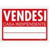 Printix.it PRINTIX Cartello Vendesi In Polipropilene (PP) Di Spessore 1mm Stampato Con Tecnologia UV Resistente Alle Intemperie Visibilità A Distanza ‎35cm X 50cm (Vendesi Casa indipendente)