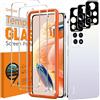 QsmQam 3 Pezzi Vetro Temperato per Xiaomi Redmi Note 12 Pro 4G (Non adatto 5G) e 3 Pezzi Pellicola Fotocamera, Prottetiva Anti Graffio, Durezza 9H
