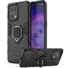 DERHAN Cover per OPPO Find X5 Pro, Custodia Protettiva Resistente Antiurto Robusta Case con Supporto Magnetico Rotante a 360° - Nero