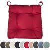 sleepling 190197 set di 2 cuscini per sedia, cuscino da seduta, dimensioni: 40 (avanti) / 35 (dietro) x 38 x 5 cm, rosso