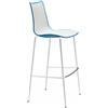 Scab Design Scab Sgabello Zebra Bicolore art. 2560 con struttura in metallo e scocca in polimero da h. 80 cm - CON VOUCHER 15% NEL CARRELLO